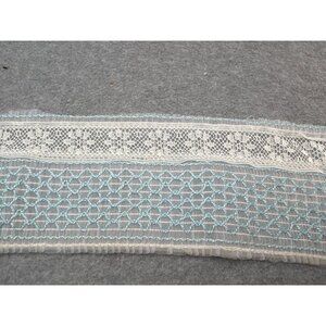 Vintage Blue & White Insertion Entredeux Trim 3.5" wide 2 yards + 32"